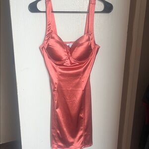 Iris Satin Chemise in Copper